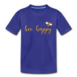 Bee Happy Kinder Premium T-Shirt - Königsblau