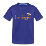 Bee Happy Kinder Premium T-Shirt - Königsblau