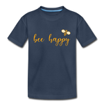 Bee Happy Kinder Premium T-Shirt - Navy