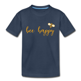 Bee Happy Kinder Premium T-Shirt - Navy