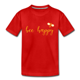 Bee Happy Kinder Premium T-Shirt - Rot