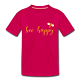 Bee Happy Kinder Premium T-Shirt - dunkles Pink