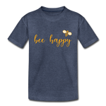 Bee Happy Kinder Premium T-Shirt - Blau meliert