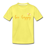 Bee Happy Kinder Premium T-Shirt - Gelb