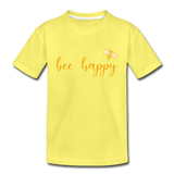 Bee Happy Kinder Premium T-Shirt - Gelb