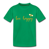 Bee Happy Kinder Premium T-Shirt - Kelly Green