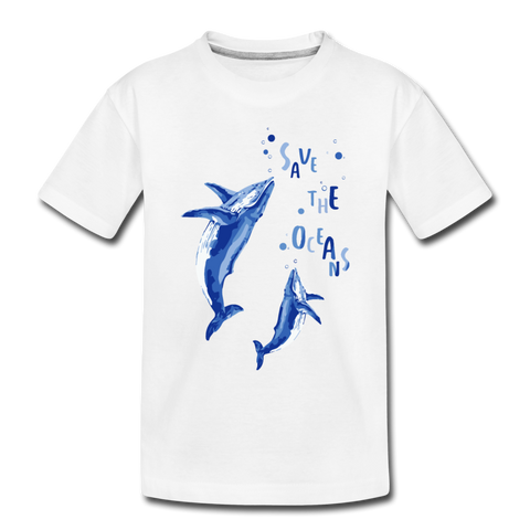 Save The Ocean Kinder Premium T-Shirt - Weiß