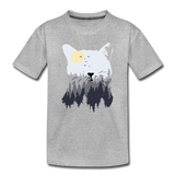 Katze Kinder Premium T-Shirt - Grau meliert