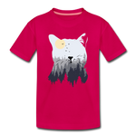 Katze Kinder Premium T-Shirt - dunkles Pink