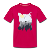 Katze Kinder Premium T-Shirt - dunkles Pink