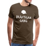 Bräutigam Gang Männer Premium T-Shirt - Edelbraun
