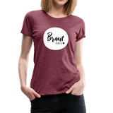 Braut Girls Frauen Premium T-Shirt - Bordeauxrot meliert