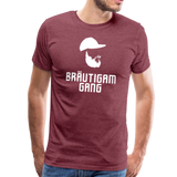 Bräutigam Gang Männer Premium T-Shirt - Bordeauxrot meliert