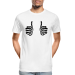 Hand Halloween Männer Premium Bio T-Shirt - Weiß
