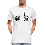 Hand Halloween Männer Premium Bio T-Shirt - Weiß
