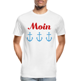 Moin Männer Premium Bio T-Shirt - Weiß