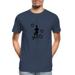 Yoga Männer Premium Bio T-Shirt - Navy