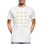 Let It Bee Männer Premium Bio T-Shirt - Weiß