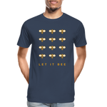 Let It Bee Männer Premium Bio T-Shirt - Navy
