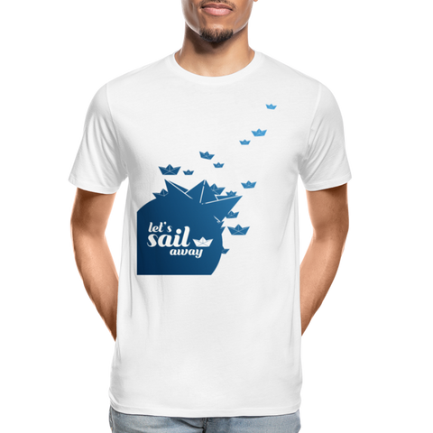 Sail Away Männer Premium Bio T-Shirt - Weiß