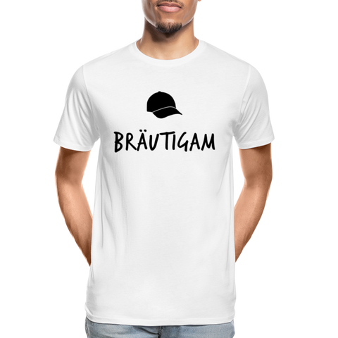 Bräutigam Männer Premium Bio T-Shirt - Weiß
