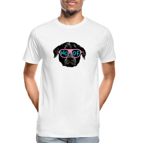 Hund Männer Premium Bio T-Shirt - Weiß