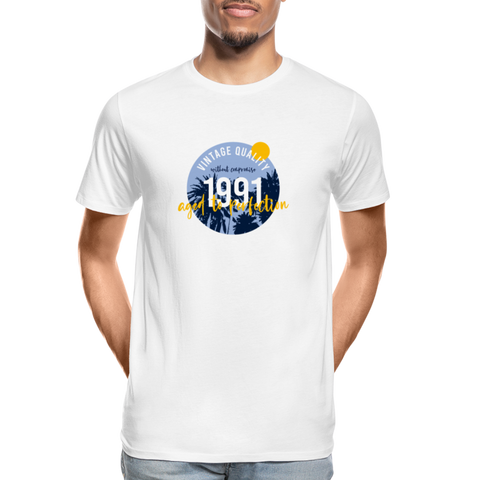 1991 Männer Premium Bio T-Shirt - Weiß