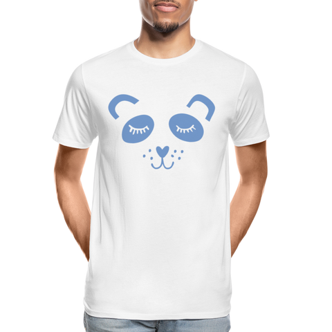 Panda Männer Premium Bio T-Shirt - Weiß
