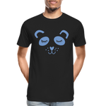 Panda Männer Premium Bio T-Shirt - Schwarz