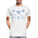 Katze Männer Premium Bio T-Shirt - Weiß