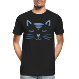 Katze Männer Premium Bio T-Shirt - Schwarz