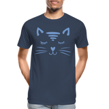 Katze Männer Premium Bio T-Shirt - Navy
