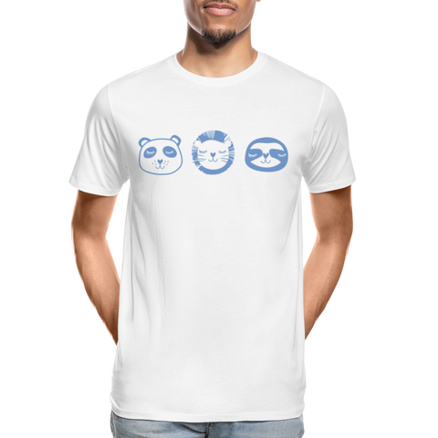 Tiere Männer Premium Bio T-Shirt - Weiß