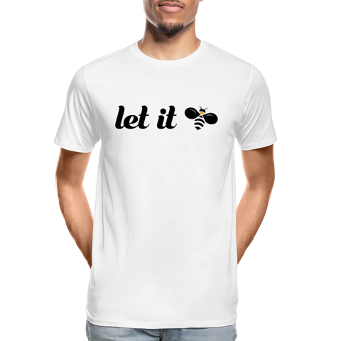 Let It Bee Männer Premium Bio T-Shirt - Weiß