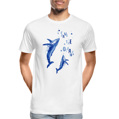 Save The Ocean Männer Premium Bio T-Shirt - Weiß