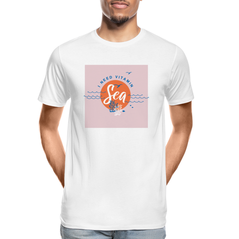 Vitamin Sea Männer Premium Bio T-Shirt - Weiß