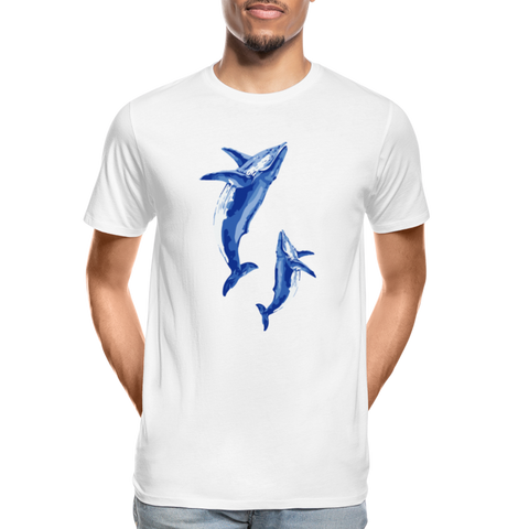 Wale Männer Premium Bio T-Shirt - Weiß
