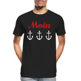 Moin Männer Premium Bio T-Shirt - Schwarz