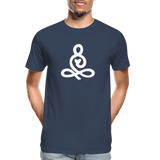 Yoga Männer Premium Bio T-Shirt - Navy