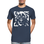 Löwe Männer Premium Bio T-Shirt - Navy