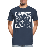 Löwe Männer Premium Bio T-Shirt - Navy