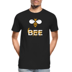 Bee Happy Männer Premium Bio T-Shirt - Schwarz