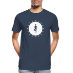 Yoga Männer Premium Bio T-Shirt - Navy