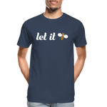 Let It Bee Männer Premium Bio T-Shirt - Navy