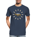 Bee Happy Männer Premium Bio T-Shirt - Navy