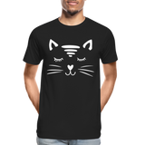 Katze Männer Premium Bio T-Shirt - Schwarz