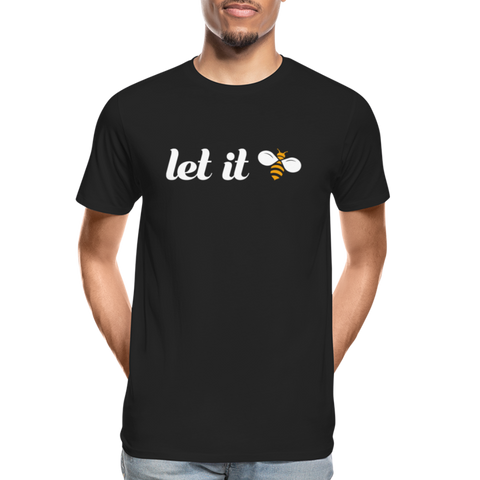 Let It Bee Männer Premium Bio T-Shirt - Schwarz