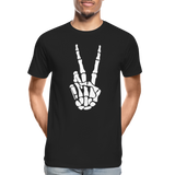 Hand Männer Premium Bio T-Shirt - Schwarz