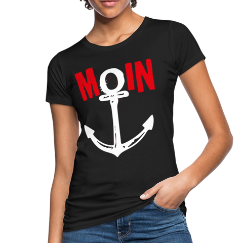 Moin Frauen Bio-T-Shirt - Schwarz