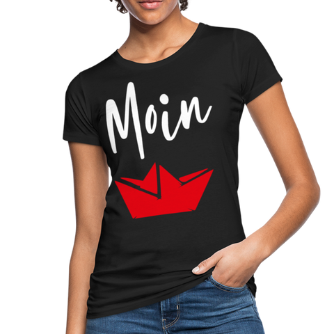 Moin Frauen Bio-T-Shirt - Schwarz